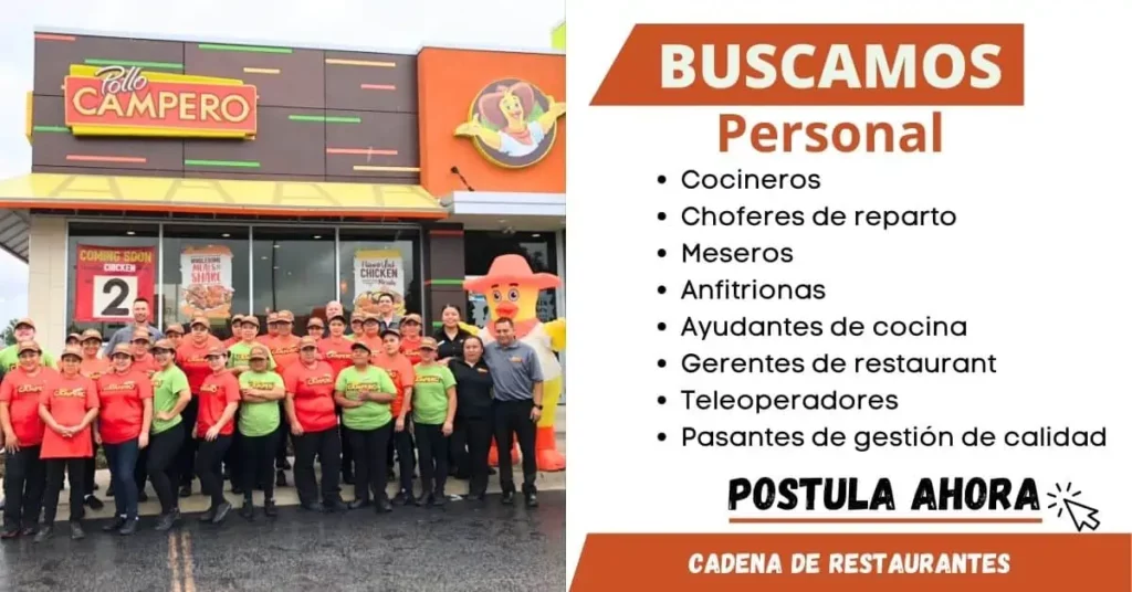 POLLO CAMPERO Ofertas de Empleo